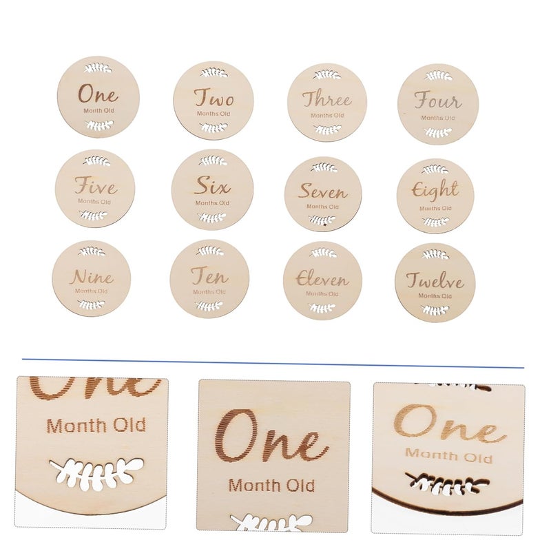 12Pcs Growth Milestone Cards Newborn Commemorative Photography Props for Month Memories Social Media Sharing - Image 5