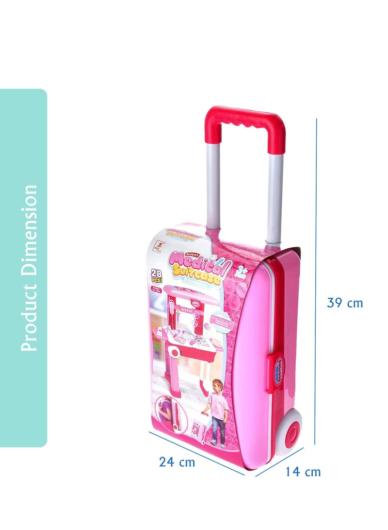 Doctor Kit for Kids 28 Pcs Dentist Kit with Trolley School Bag for Girls & Boys Doctor Kit For Toddlers & Kids Ages 3+  - Image 2