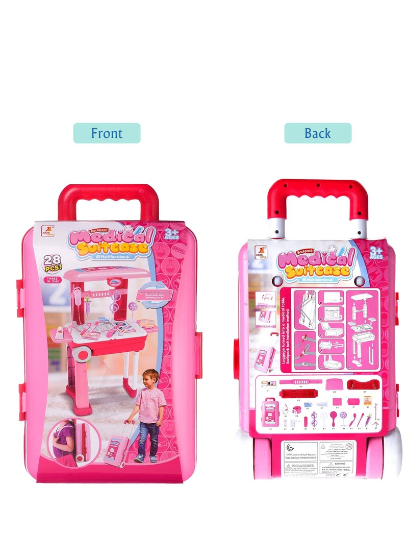 Doctor Kit for Kids 28 Pcs Dentist Kit with Trolley School Bag for Girls & Boys Doctor Kit For Toddlers & Kids Ages 3+  - Image 3