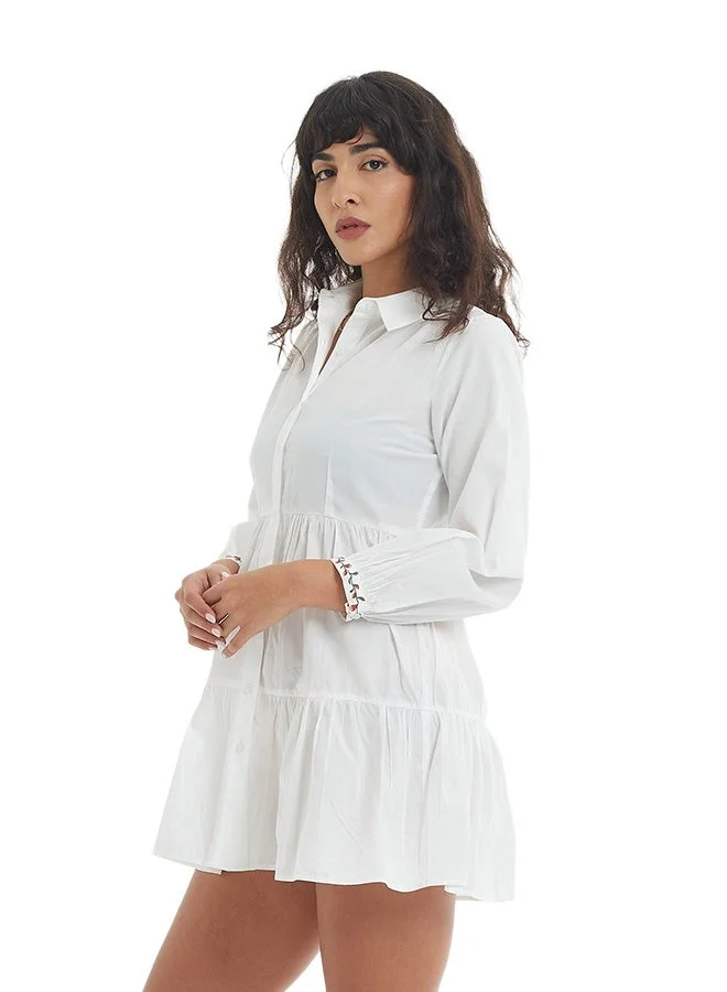 Asharae  Women's Full Sleeve Button Down Dress Cotton Comfortable Material, Casual Fashion Wear, Daily Wear Outfit, Special Occasion Outfit, Trendy & Chic Apparel for Women | Best Price UAE