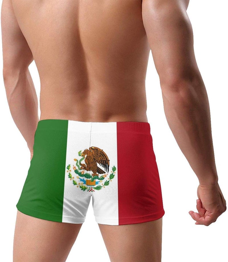 SAPOY Mexican Flag Men Swimwear Swimsuits Surf Board Boxer Shorts Trunks Blac - Image 4