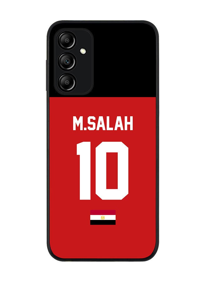 Stylizedd Rugged Black edge case for Samsung Galaxy A14 4G/5G Slim fit Soft Case Flexible Rubber Edges Anti Drop TPU Gel Thin Cover -Football-Egypt-M.Salah - Image 1