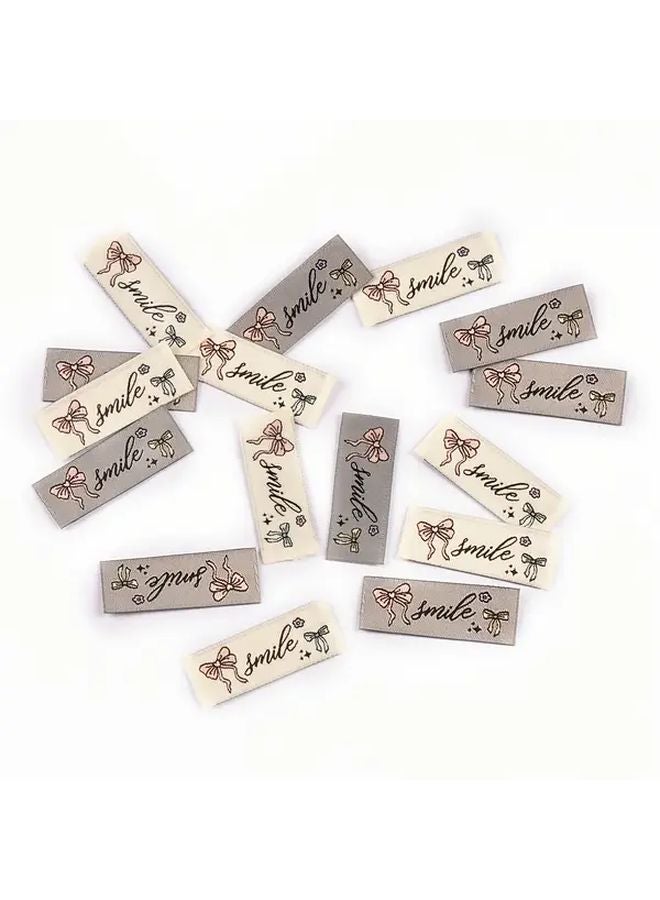 50 Pieces Mixed Color Bow Pattern Rectangular Labels For DIY Doll Clothes Hats And Bag Decorations - Image 5