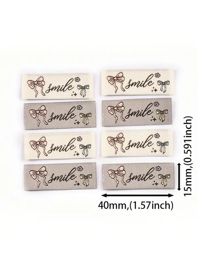 50 Pieces Mixed Color Bow Pattern Rectangular Labels For DIY Doll Clothes Hats And Bag Decorations - Image 4