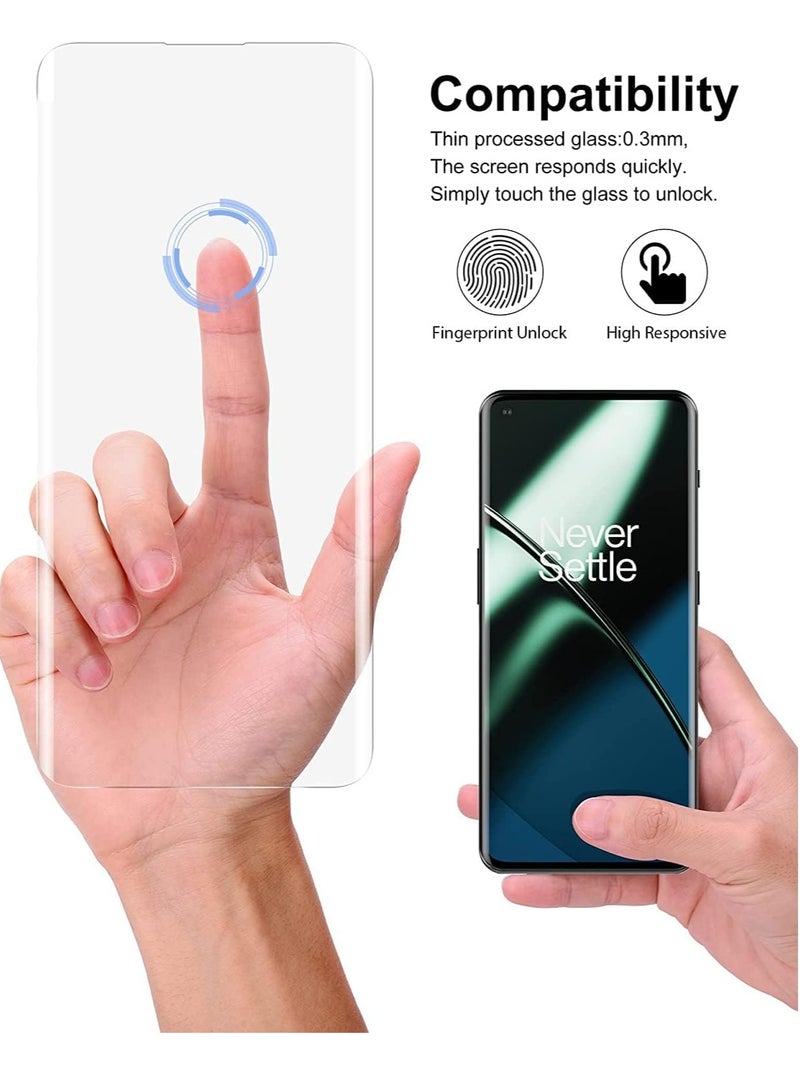 MIGOFAST Screen Protector for OnePlus 7 Pro UV Tempered Glass, Film HD Screen Saver, 9H Hardness, Bubble-free Screen Replacement Protector Film - Image 2