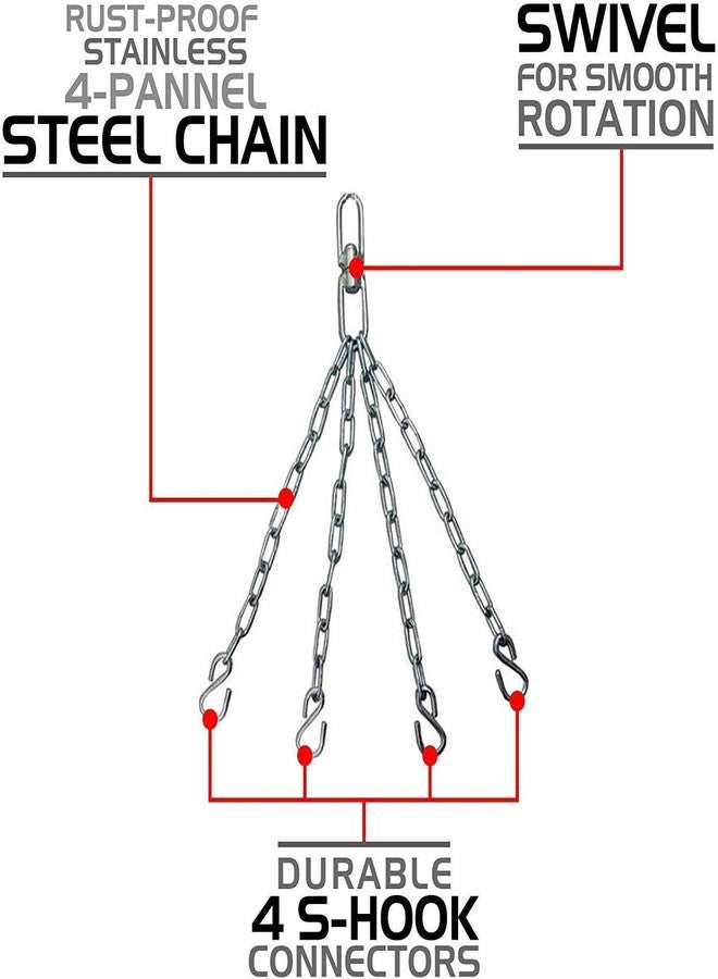 Iwin RMOUR Heavy Duty Punching Bag Hanging Chain (Chrome) - Image 4