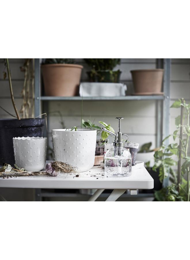 erorex Plant Pot, In/Outdoor Off-White, 12 Cm - Image 3