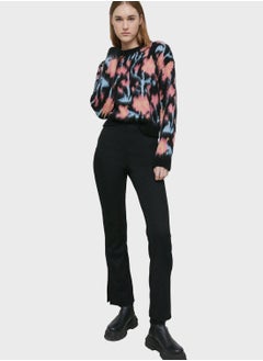 WAREHOUSE Side Split Ribbed Leggings  - Image 1