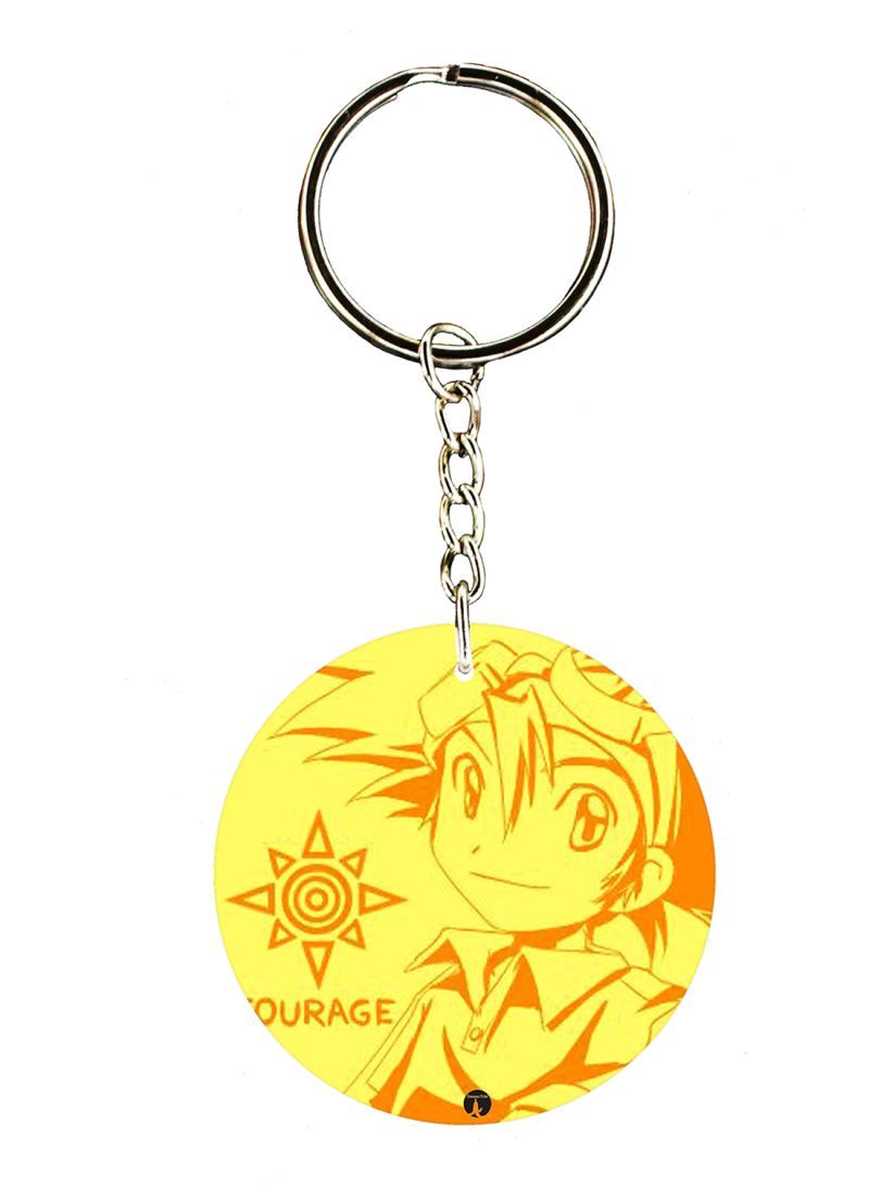 RKN Double Side Anime Digimon Printed Keychain