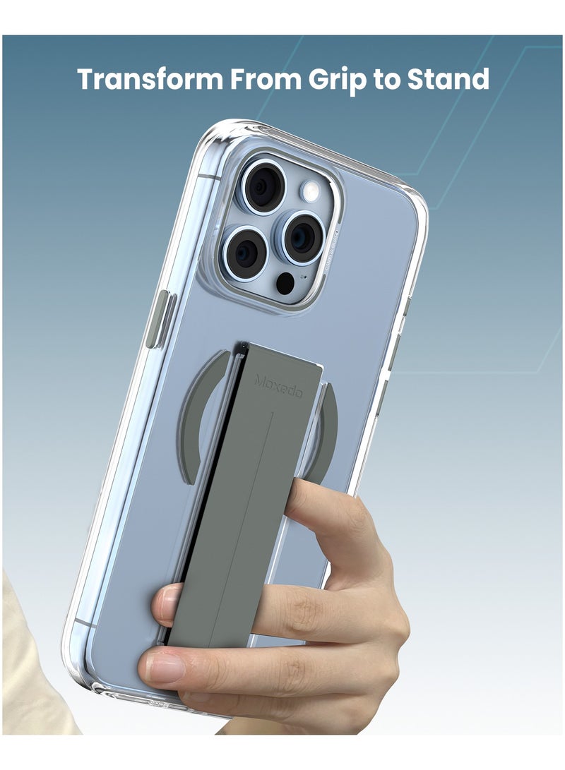 Moxedo Magnetic Protective Case Scratch Resistant Drop Protection Magsafe Technology Compatible for iPhone 13 Pro Max 6.7 inch - Gray - Image 2