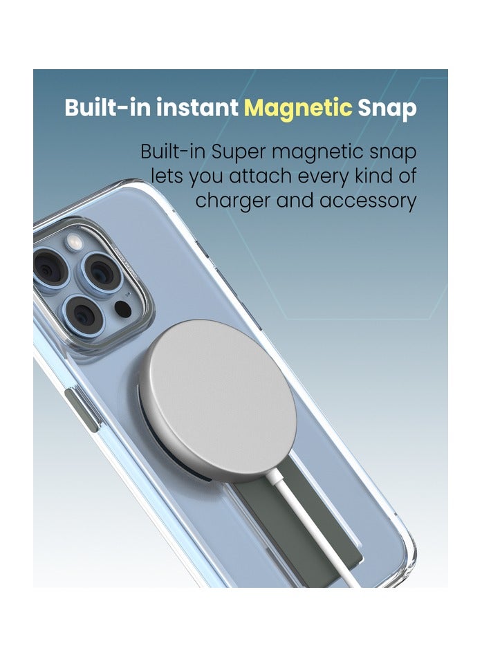 Moxedo Magnetic Protective Case Scratch Resistant Drop Protection Magsafe Technology Compatible for iPhone 13 Pro Max 6.7 inch - Gray - Image 3