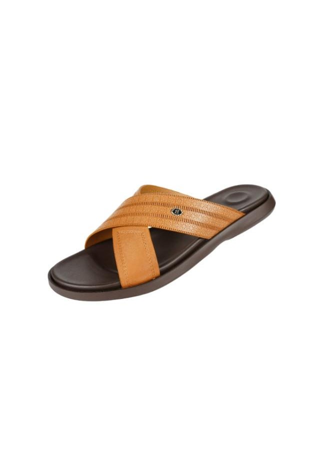 barjeel uno - 008-3491 Barjeel Mens Casual Sandals 8096-11 Light Brown - Image 1