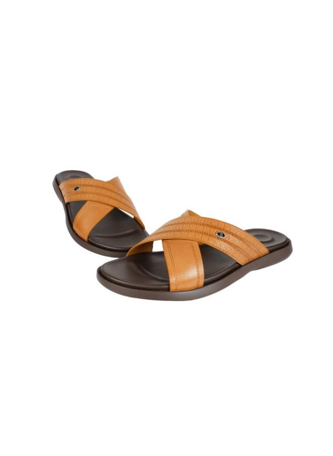 barjeel uno - 008-3491 Barjeel Mens Casual Sandals 8096-11 Light Brown - Image 1