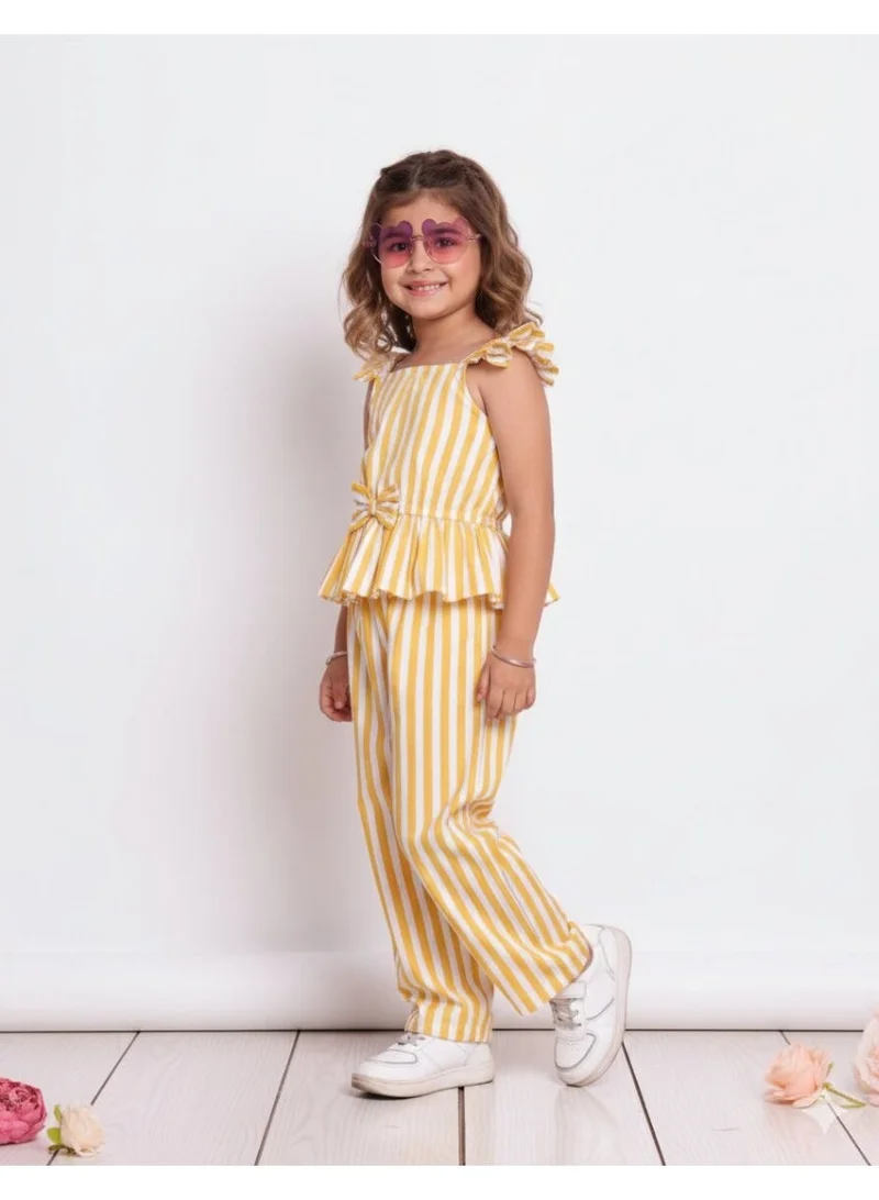 Saka Designs Girls Striped Top and Trousers Set