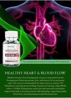 Bekdorf Pomegranate Purified Extract 800 Mg 60 Vegan Capsules  - Image 2
