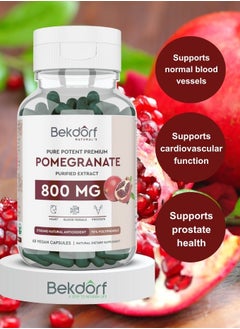 Bekdorf Pomegranate Purified Extract 800 Mg 60 Vegan Capsules  - Image 3