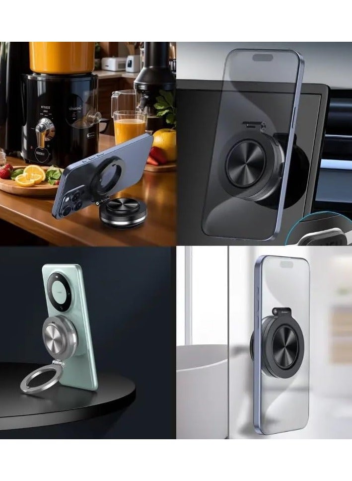 Adak Universal 360° Rotatable Car Dashboard Mobile Phone Holder, Adjustable Stand with Rubber Anti-Slip Mat| Foldable Vacuum Suction Car Bracket (Grey) - Image 3