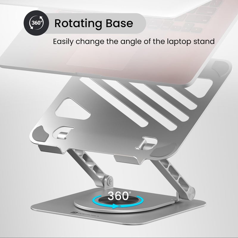 Portronics Portronics My Buddy K3 Portable Laptop Tabletop Stand I Foldable Adjustable for Laptops Up to 156 InchesSilver - Image 3