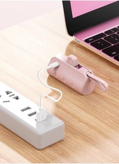 Raxoom Travel 10W Small Portable Charger iPhone with Built-in Lightning Cable 5000mAh Power Bank Fast Charging for iPhone 14/13/13 Pro/12/12 Pro/11/XR/XS/X/8/7/6 Also Support Type-c Fast Charging  - Image 1