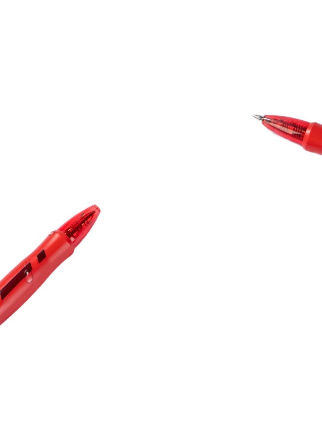 Deli Smooth Gel Pen, 0.5Mm Bullet Tip, Retractable, Office Supplies, Red, 12 Pens/Box, S08 - Image 2