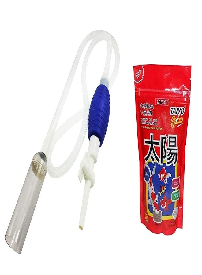 TRADESK Anky Aquarium Fish Tank Cleaning Water Pump, Aquarium Gravel Vacuum Siphon Sand Cleaner with Valve Controller and 50 Gm Fish Food Free - Image 1