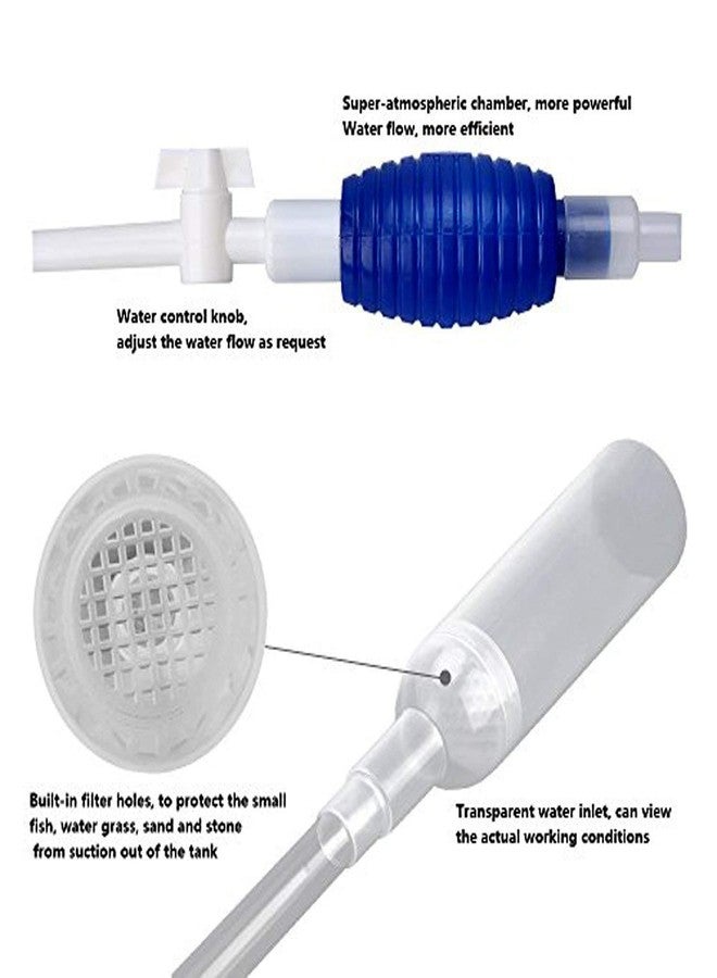 TRADESK Anky Aquarium Fish Tank Cleaning Water Pump, Aquarium Gravel Vacuum Siphon Sand Cleaner with Valve Controller and 50 Gm Fish Food Free - Image 2