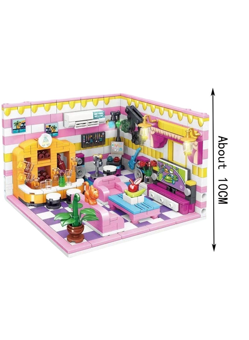 Mini Living Room, Small House Street View Set Building Block Toys, Educational Assembly Model Gifts For Children - Image 2