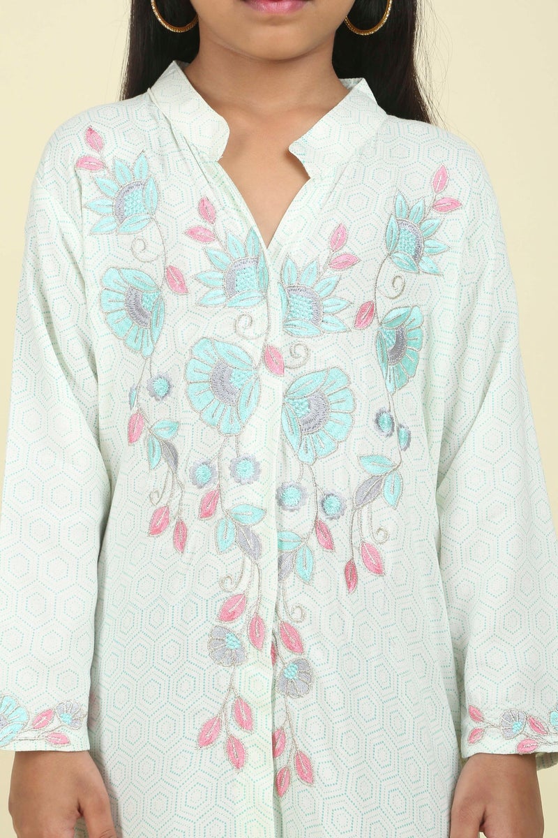 HANA & SARA Unique Long Girls Trendy Printed Arabic Jalabiya - Image 4