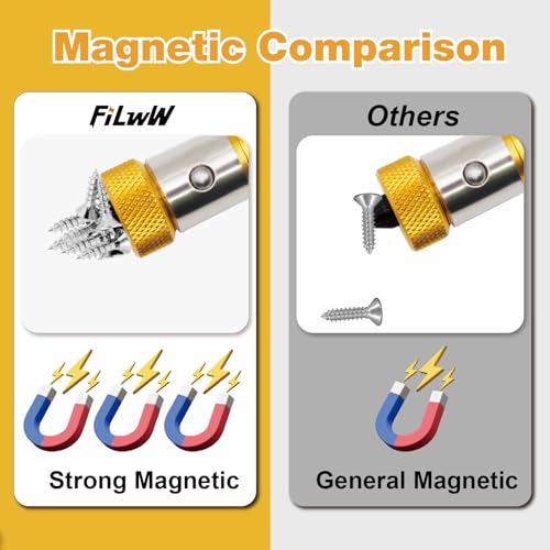 FiLwW 6 Pieces Strong Magnetic Screw Ring, 1/4 Inch/ 6.35 mm Universal Magnetic Screw Ring Bit for Hex Screwdriver and Power Bits - Image 3