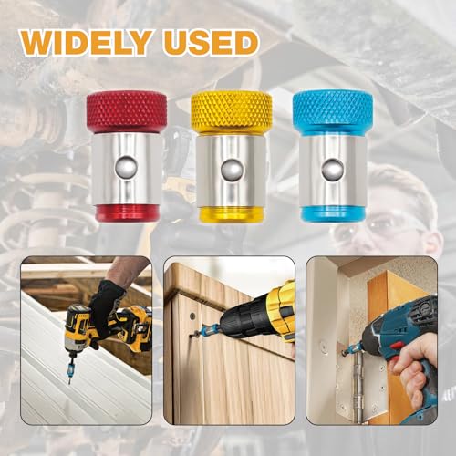 FiLwW 6 Pieces Strong Magnetic Screw Ring, 1/4 Inch/ 6.35 mm Universal Magnetic Screw Ring Bit for Hex Screwdriver and Power Bits - Image 5