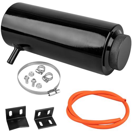 YEYETUO Coolant Overflow Tank, 800ml Aluminum Radiator Overflow Tank, Black Coolant Radiator Reservoir for Cars - Image 1