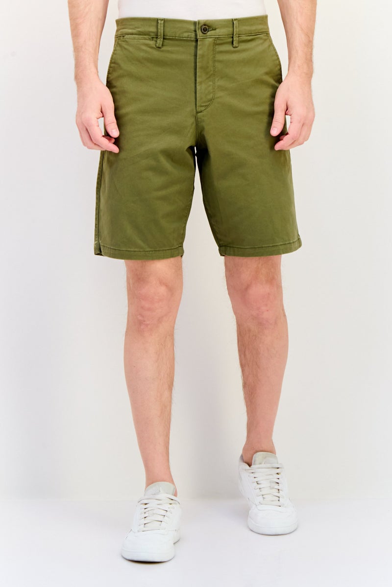 GAP Men 10 Inseam Chino Shorts, Olive - Image 1