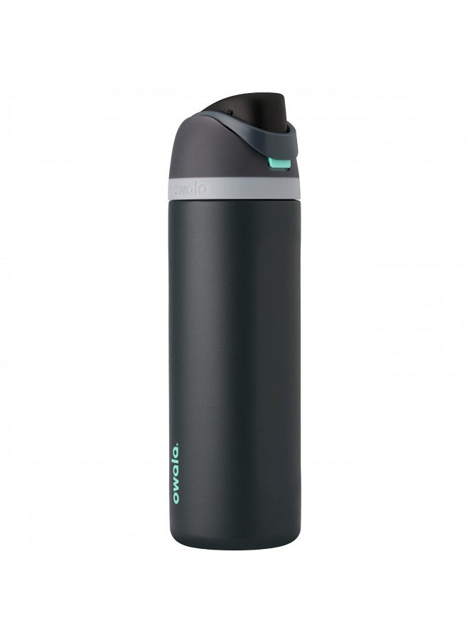 Owala Owala FreeSip Insulated Stainless Steel Water Bottle with Straw for Sports and Travel, BPA-Free, 24oz, Foggy Tide  - Image 1