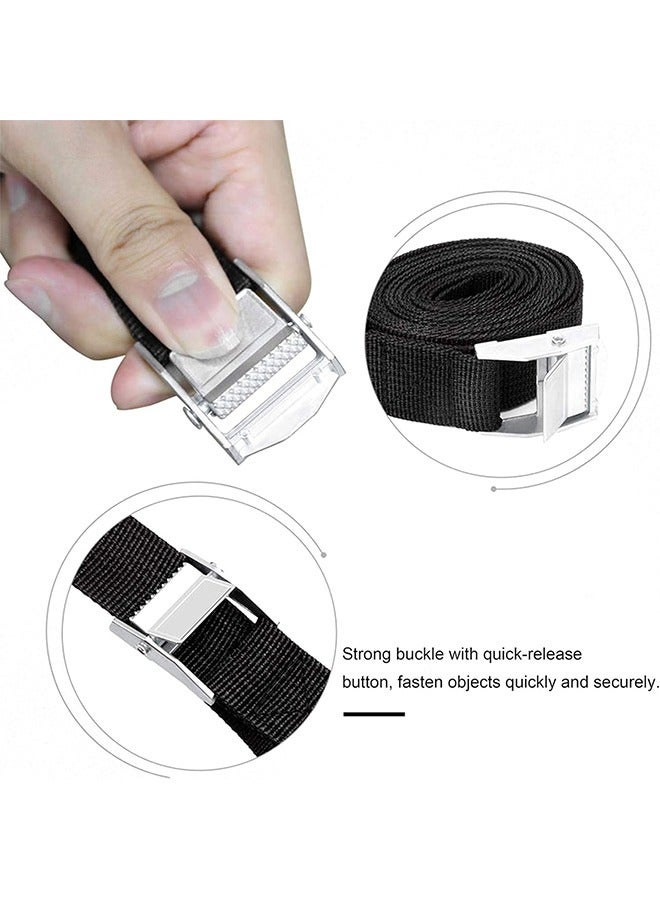2 Pcs Lashing Straps, 1" x 6.5 ft Tie-Down Straps with Metal Buckle for Motorcycles,Trucks,Cargo,Bicycles - Image 4