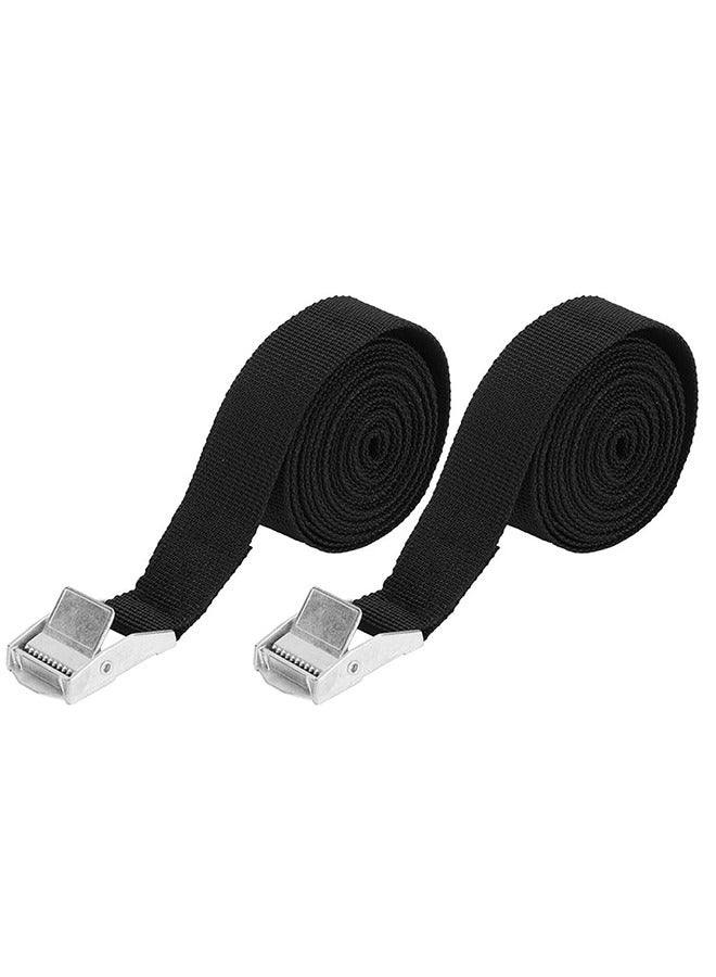 2 Pcs Lashing Straps, 1" x 6.5 ft Tie-Down Straps with Metal Buckle for Motorcycles,Trucks,Cargo,Bicycles - Image 1