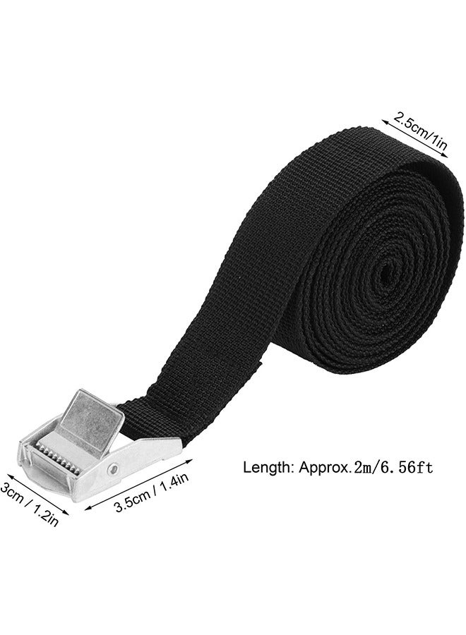 2 Pcs Lashing Straps, 1" x 6.5 ft Tie-Down Straps with Metal Buckle for Motorcycles,Trucks,Cargo,Bicycles - Image 3