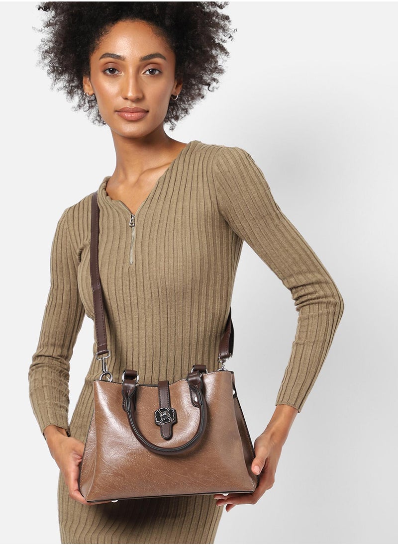 Haute Sauce Perma Brown Tanned Handbag  - Image 3
