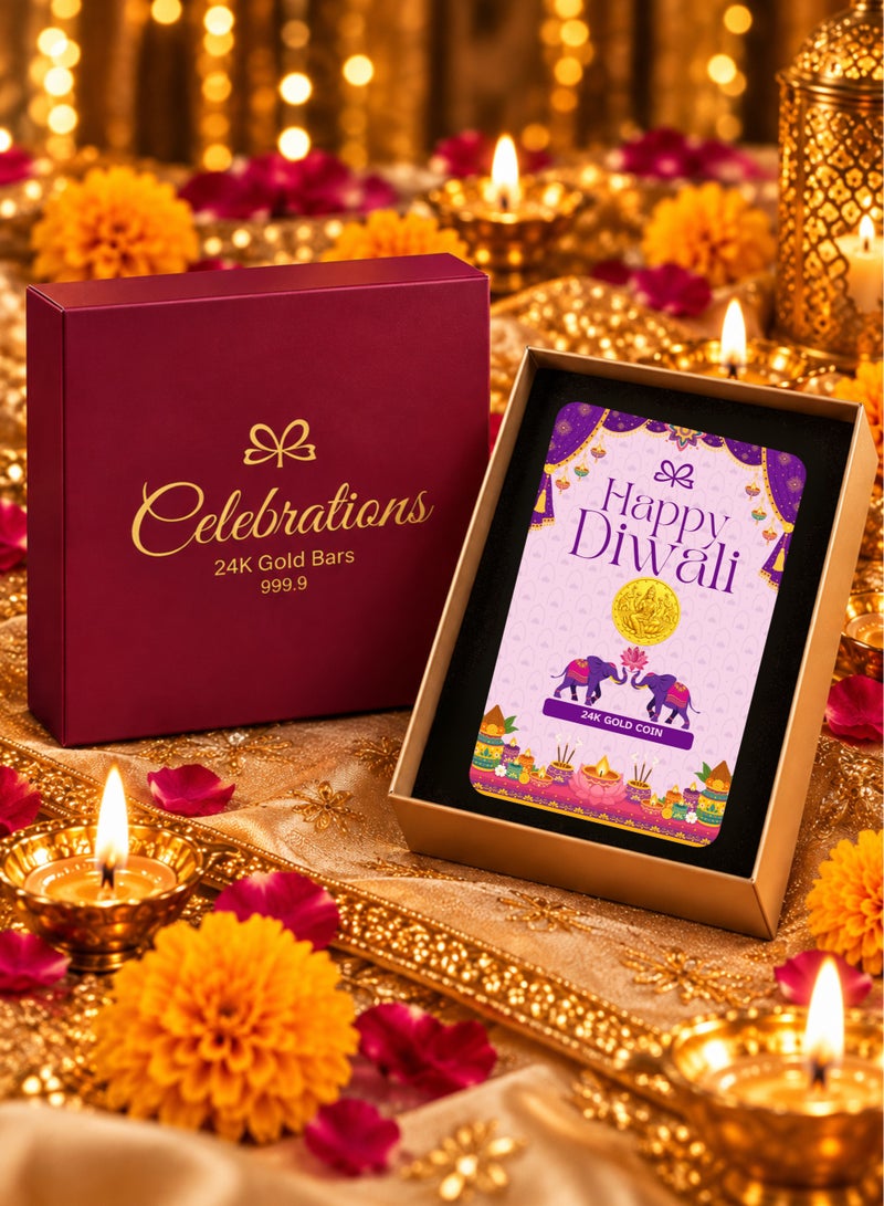 Celebrations Gold - Diwali 2g Coin - 24K 999.9 Pure Gold - 2026 - Image 3