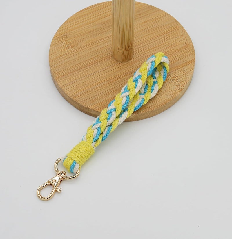 Moydolo Macrame Boho Keychain Bracelet Holder Handmade Keychain Wristlet Key Chain Wrist Lanyard for Women Girls - Image 2