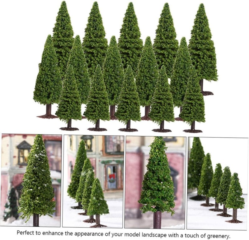 30pcs Pine Tree Model Scenery Landscape Architecture Trees for Table Construction Realistic Miniature Greenery for Diorama Layouts - Image 3