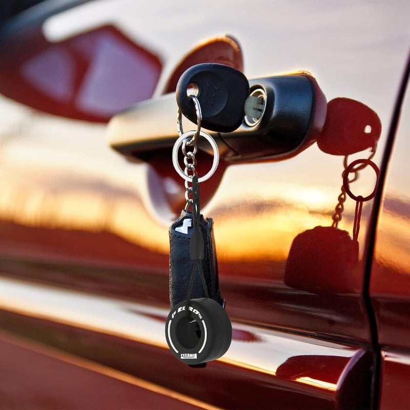 SQUISHCO 2Pcs F1 Keychain, Key chain for car, Durable F1 Keychain for Men, Unique F1 Car Key Chain Gifts for Racing Enthusiasts, Car Accessories for Daily Use (Black and White) - Image 2