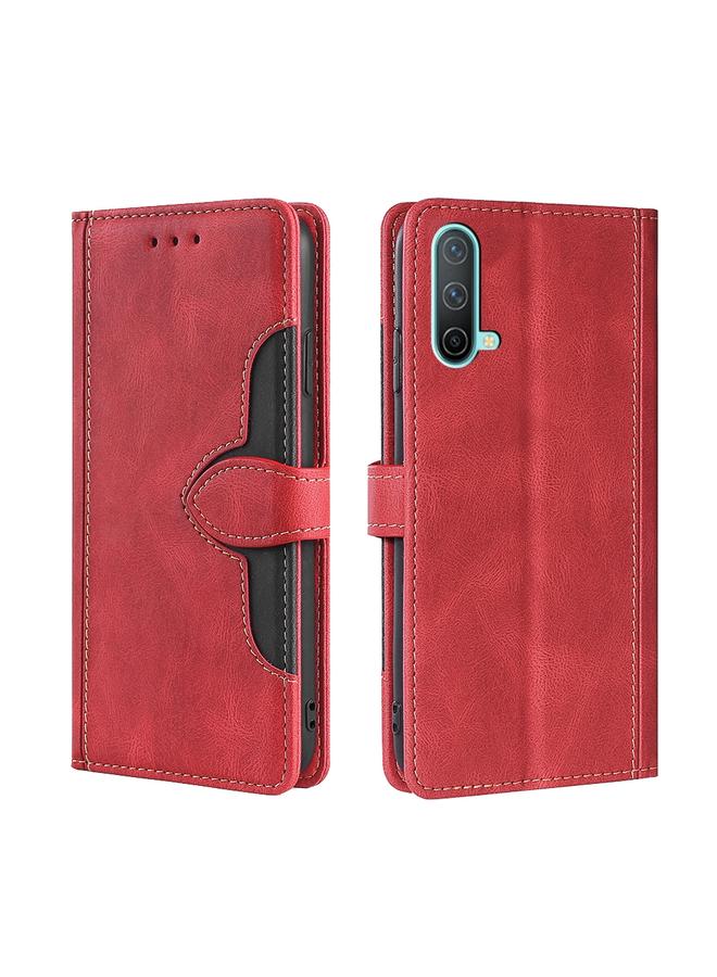 S-TOP Case For OnePlus Nord CE 5G Skin Feel Straw Hat Magnetic Buckle Leather Phone Case - Image 1