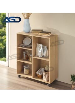 AGD Multifunctional Coffee Corner Storage Cabinet with Open Storage Shelves, Perfect for Home Office or Kitchen, Brown  - Image 2