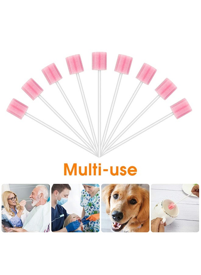 100 قطعة من أعواد السحب الفموية القابلة للتصرف، مصنوعة من الإسفنج، غير منكهة، معقمة، لأغراض تنظيف الفم، مجموعة فرشاة أسنان للسفر، للتنزه والتخييم، ملحقات السفر بحجم 15 × 20 × 3.5 سنتيمتر - Image 4