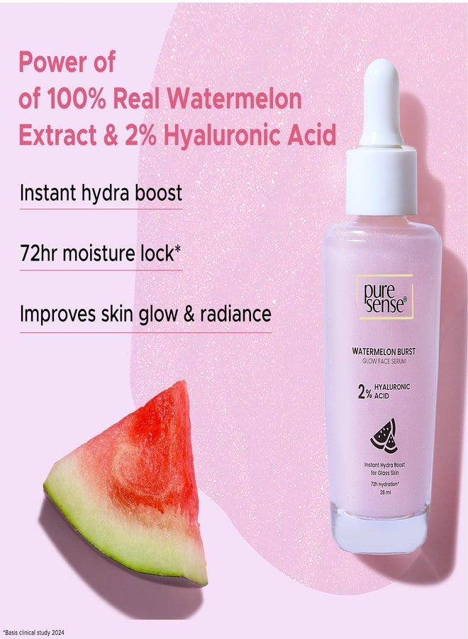 PureSense 2% Hyaluronic Acid Watermelon Burst Glow Face Serum for Intense Hydration for Women 28ml - Image 4