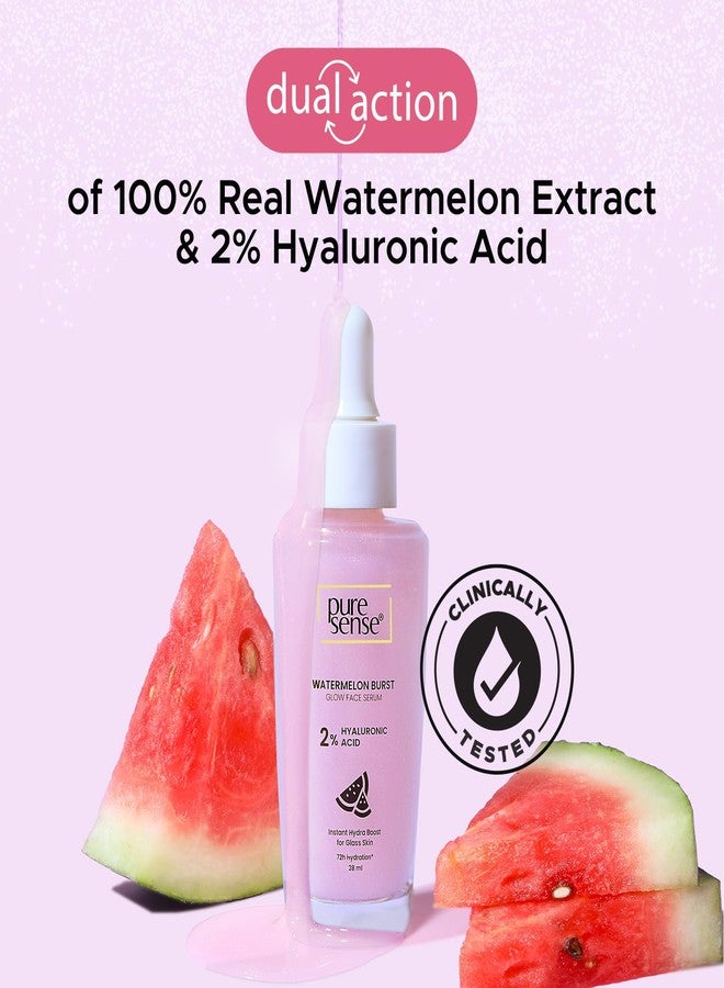 PureSense 2% Hyaluronic Acid Watermelon Burst Glow Face Serum for Intense Hydration for Women 28ml - Image 3