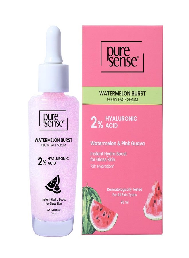 PureSense 2% Hyaluronic Acid Watermelon Burst Glow Face Serum for Intense Hydration for Women 28ml - Image 1
