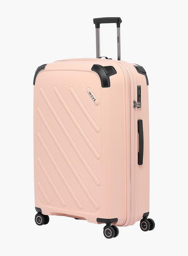 Wave Solid Hardcase Trolley Bag with Retractable Handle - 28 Inches Check-in Bag - Image 1