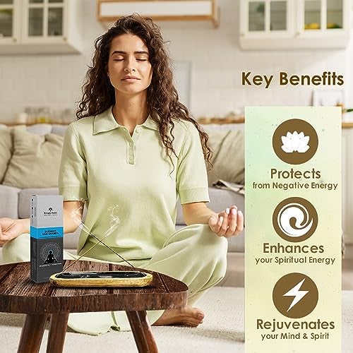 Simply Vedic Nag Champa Incense Sticks 250g with Holder – 135 Hand-Rolled Natural Agarbatti – No Charcoal, Long-Lasting Aromatherapy for Yoga, Meditation, Relaxation, Spiritual Healing, Pooja, Home - Image 5