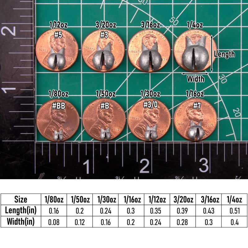 Dr.Fish 100 Pack Removable Split Shot Weights Lead Fishing Sinkers Fly Fishing Line Sinkers Reuseable Clip On Weights Freshwater Saltwater Size 5, 1/12oz - Image 2